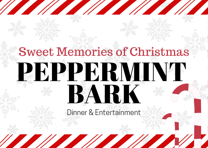 peppermint bark table setting